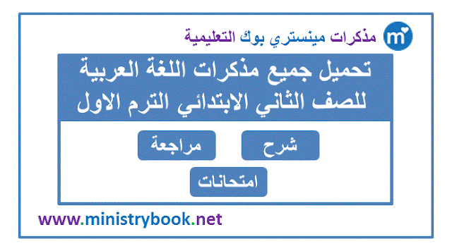 تحميل مذكرات اللغة العربية للصف الثاني الابتدائي ترم اول 2020-2021-2022-2023-2024-2025