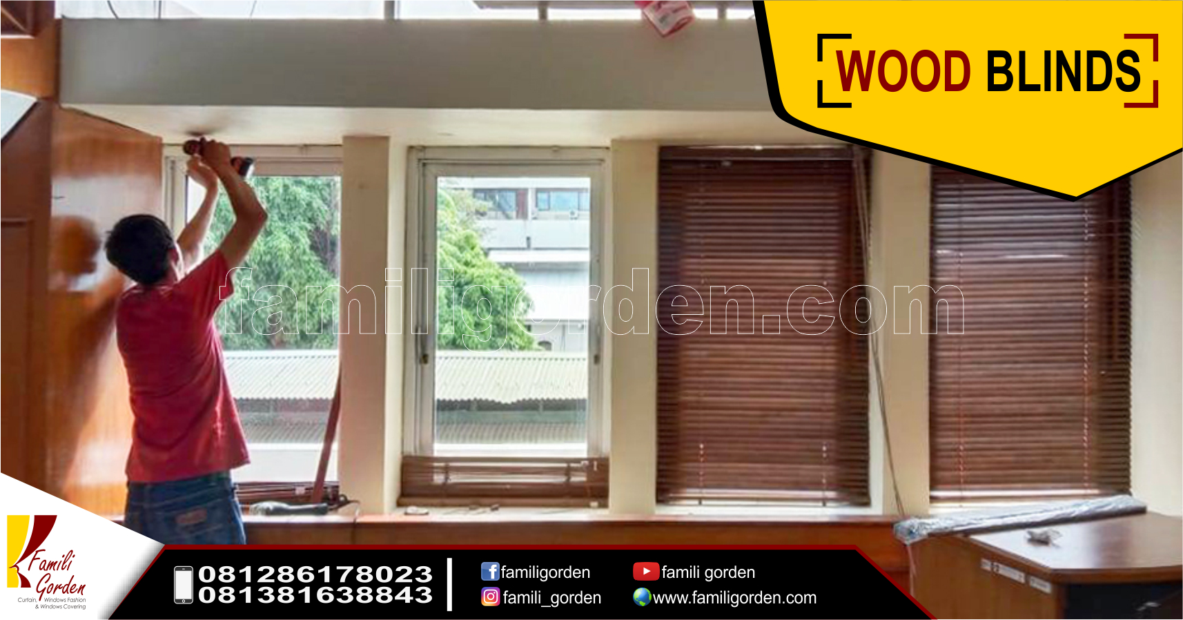 Jual Krey Kayu/Wood Blind Sharp Point Famili Gorden Jual Gorden dan