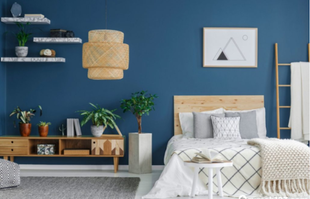 light blue aesthetic bedroom