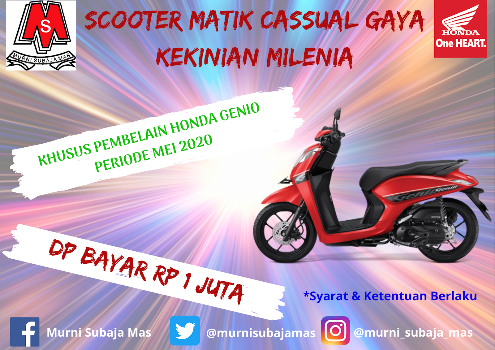 Kredit Honda Genio Dapet Diskon Rp 1,4 juta? Simak