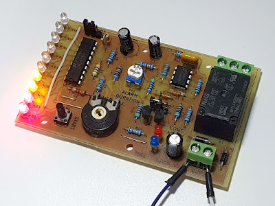 LM3914 countdown timer built on PCB