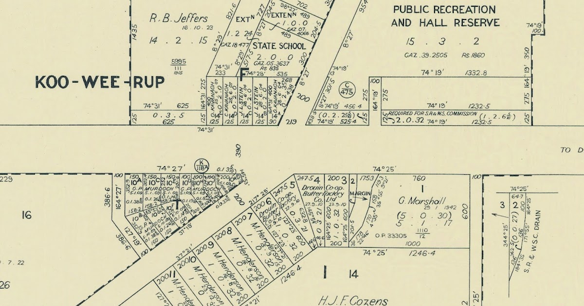 Koo Wee Rup Swamp History Cora Lynn township plan and early land sales