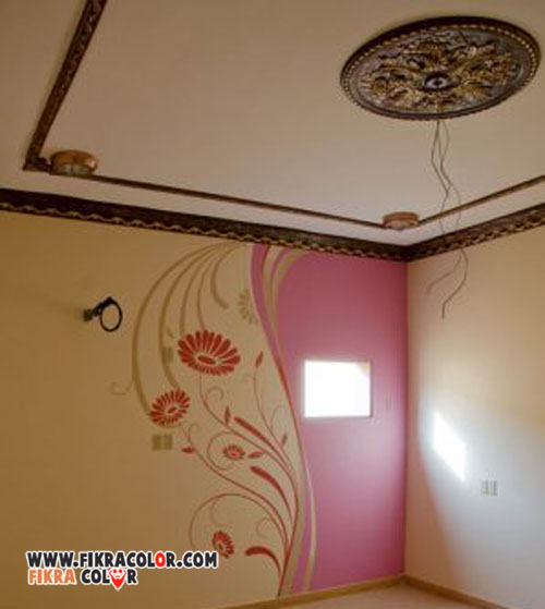 اجمل ديكور الدهانات على روجات الجبس fikra color اجمل ديكور الدهانات على روجات الجبس fikra color