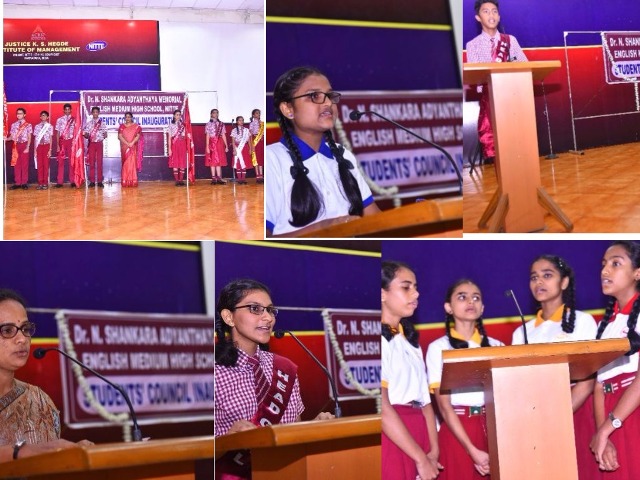 Nitte Inauguration Of The School Cabinet Dr N S A M English