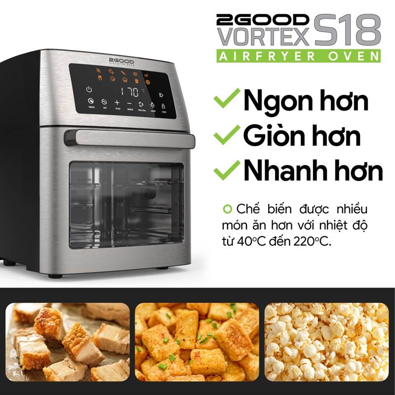 2GOOD Nồi chiên không dầu Vortex S18 15 Lít