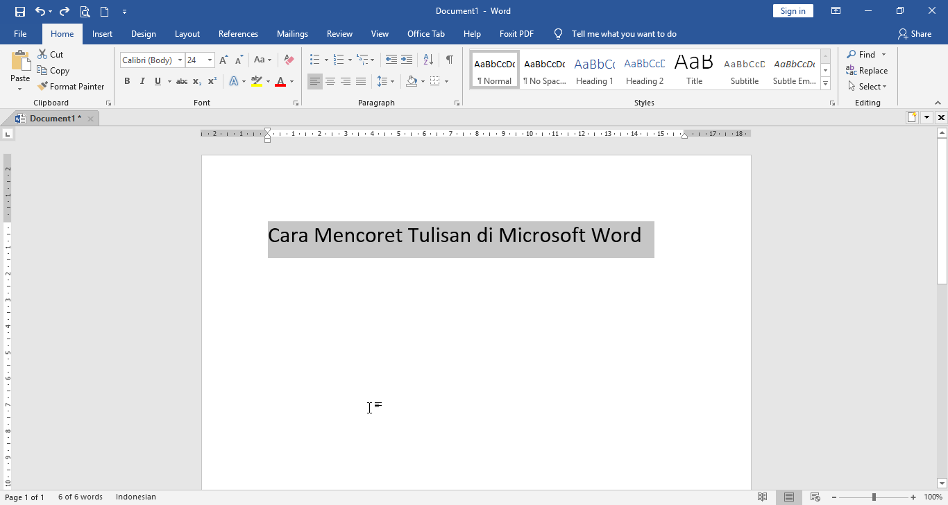 Cara Mencoret Tulisan Di Microsoft Word Bayi Komputer