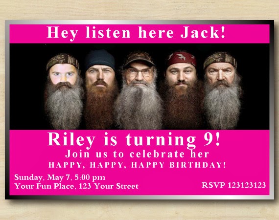 Free Printable Duck Dynasty Party Invitations