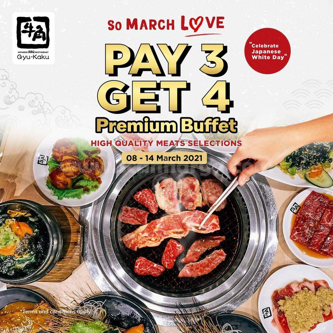 Gyu Kaku Promo Double Date! Pay 3 Get 4 Premium Buffet scanharga