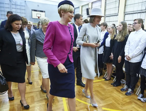 Queen Mathilde of Belgium and First Lady Agata Kornhauser-Duda visits Wolfgang Goethe college as part of official Royal visit in Poland