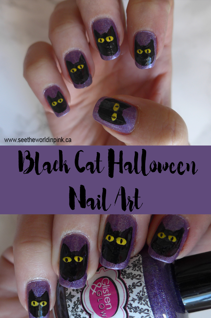 Manicure Monday Black Cat Nail Art See The World In Pink