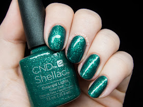 CND Shellac Emerald Lights @chalkboardnails