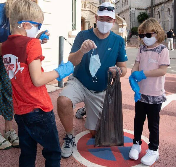 Hereditary Prince Jacques and Princess Gabriella attended the World Cleanup Day in Monaco