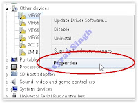 device manager - properties