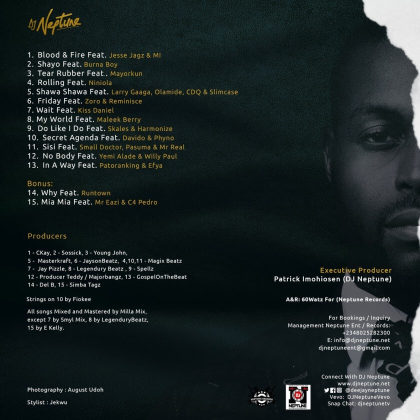 DJ Neptune Drops Tracklist For His Album Greatness 360dopes dj-neptune-drops-tracklist-for-his-album-greatness-360dopes