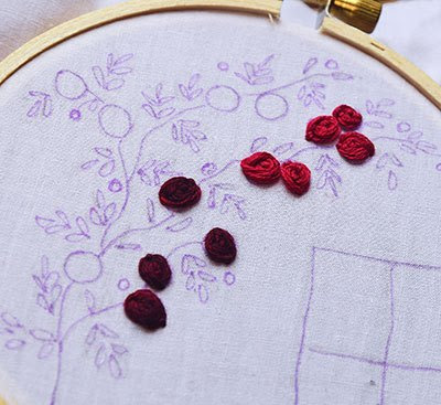 Hướng dẫn thêu hoa hồng leo - Hình 7