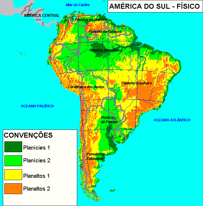 Caracteristicas Do Relevo Da America Do Sul