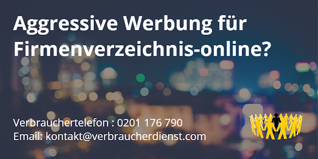 Aggressive Werbung für Firmenverzeichnis-online