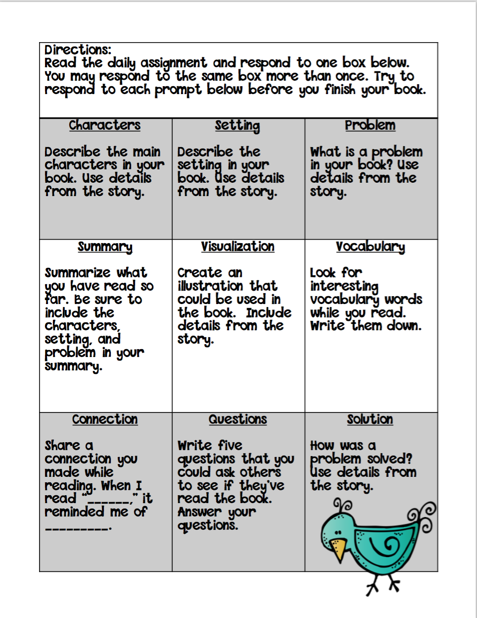 Literature circle discussion questions image