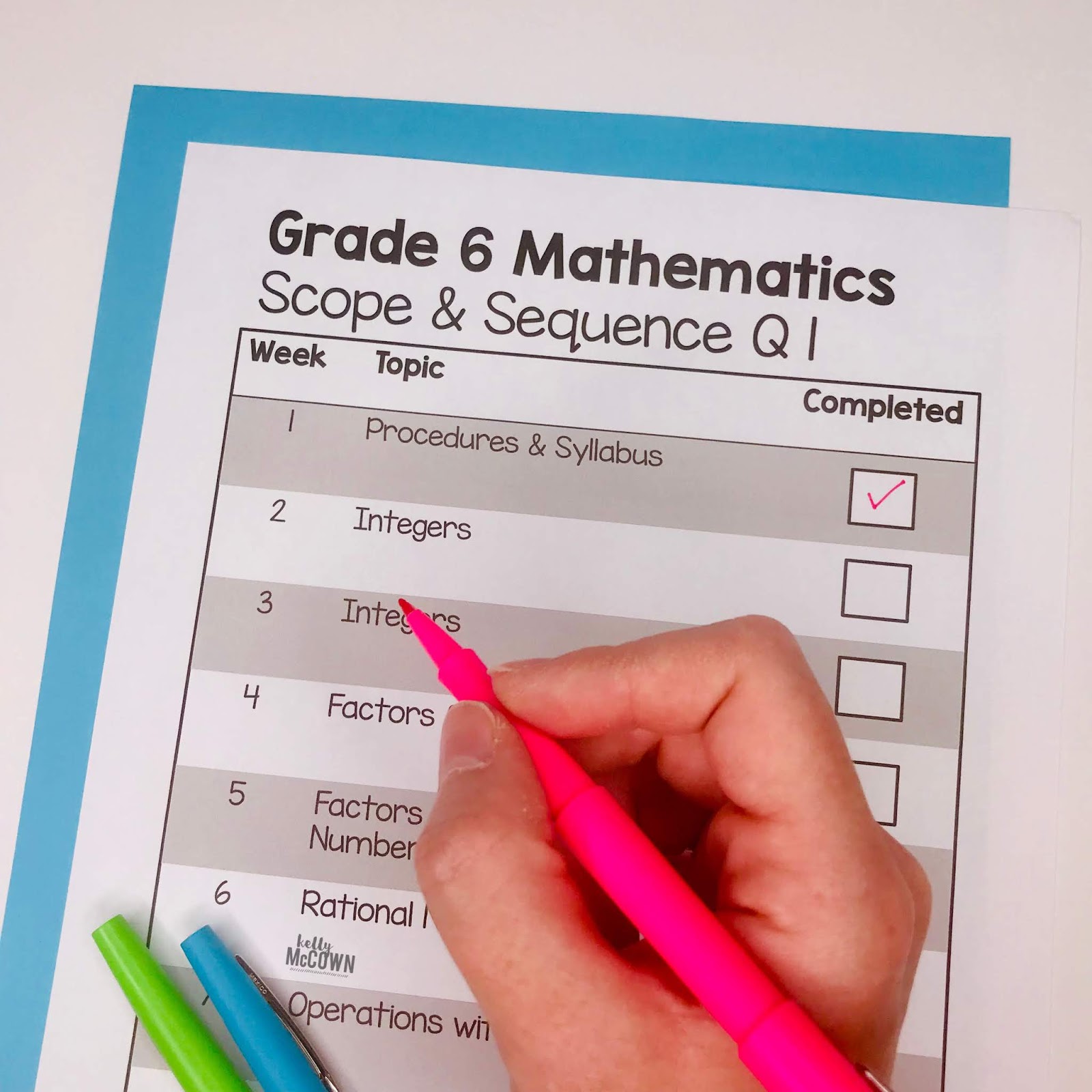 Kelly McCown Middle School Math Curriculum Maps 20192020