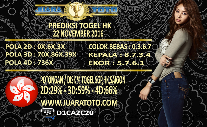 Prediksi Main Angka Hongkong,Dan Saigon 22 November 2016 Bandar Togel