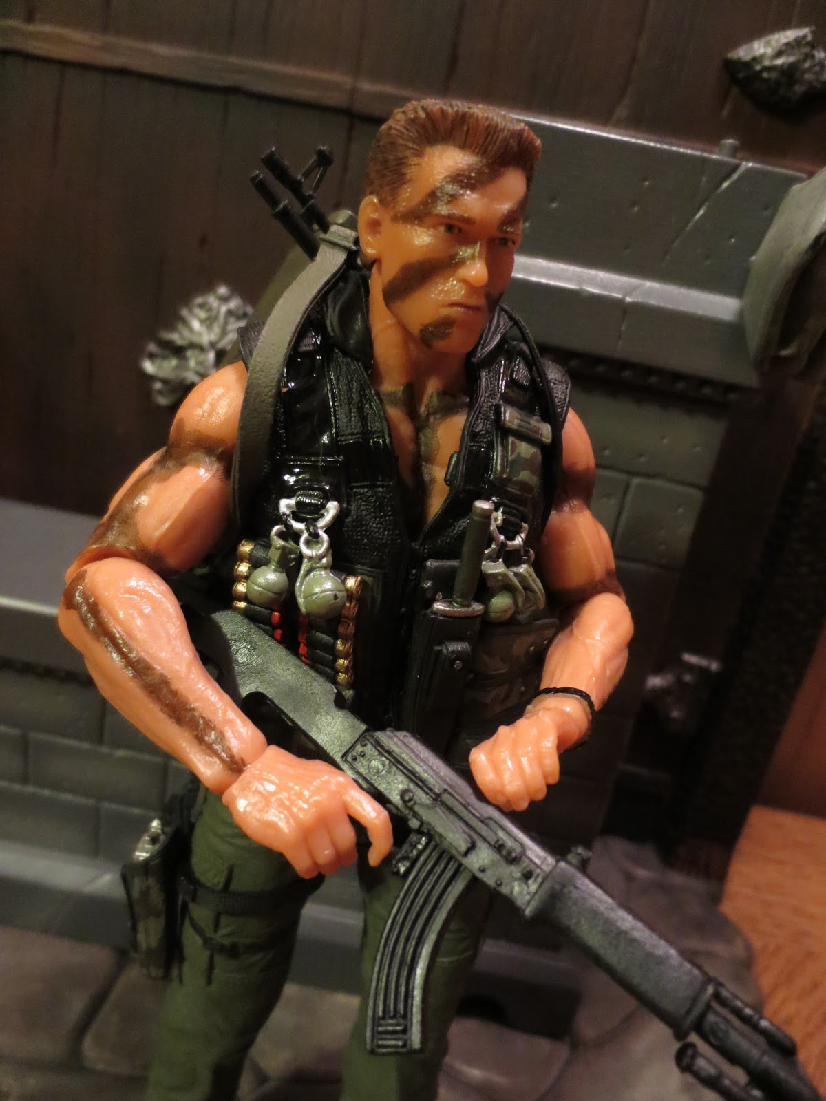 NECA Commando 30th Anniversary Ultimate John Matrix Junta Ação Móvel Figura De Brinquedo I.240788689