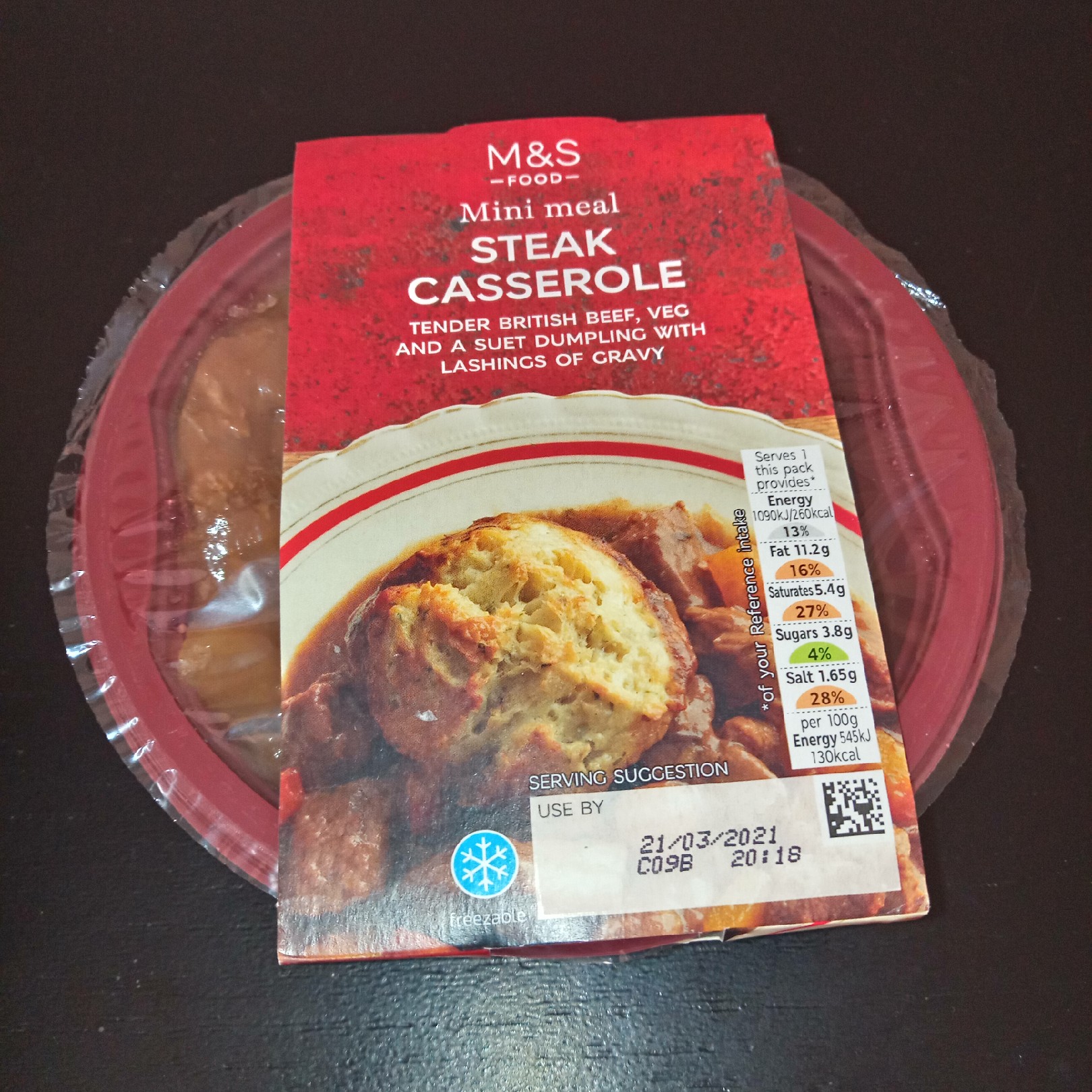 Supersupergirl's Food Reviews M&S Marks Spencer Steak Casserole (mini