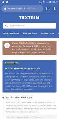 Download template blogger Textrim gratis