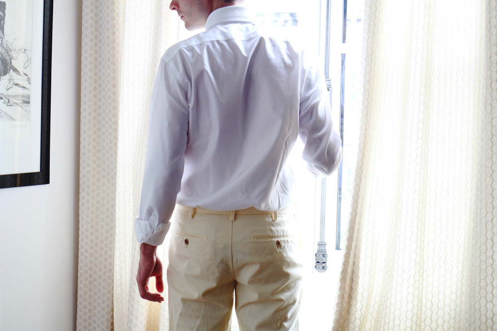 Blog-mode-homme-style-masculin-elegant-uniqlo-workwear-tenue-boulot-travail-chino-chemise-sans-repassage-no-iron-kando-pantalon-stylnoxe