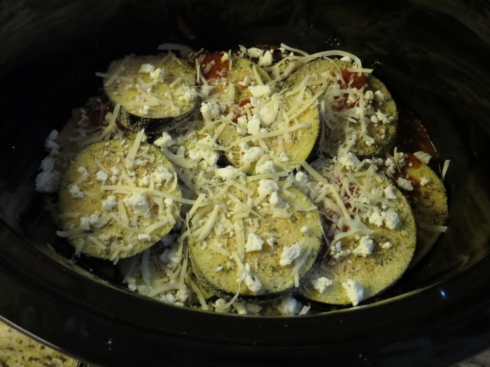 The Exploratory Mama Crock Pot Eggplant Parm (with a twist)