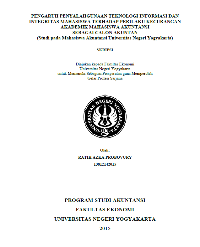  Contoh Skripsi  Akuntansi Universitas Negeri Yogyakarta 