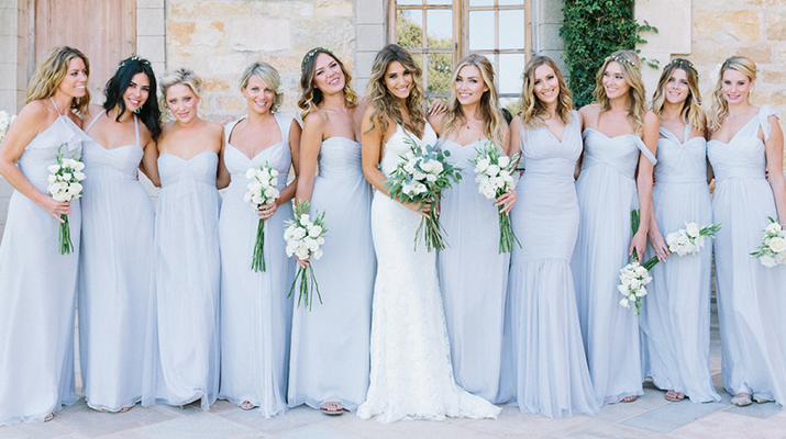 vestido de festa azul pastel