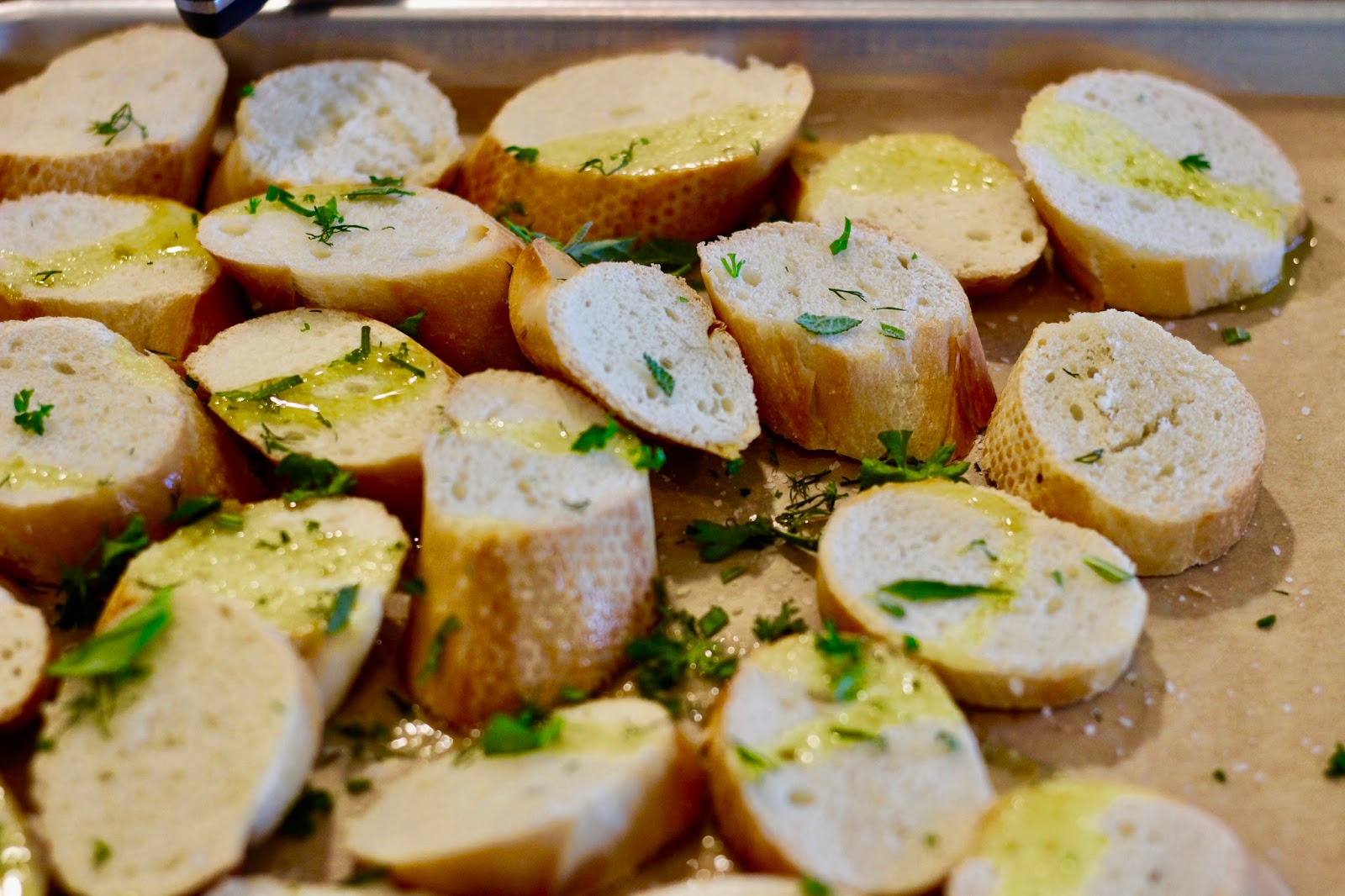 15009 Farmhouse Herbed Lemon Goat Cheese Dip with Toasted Baguette