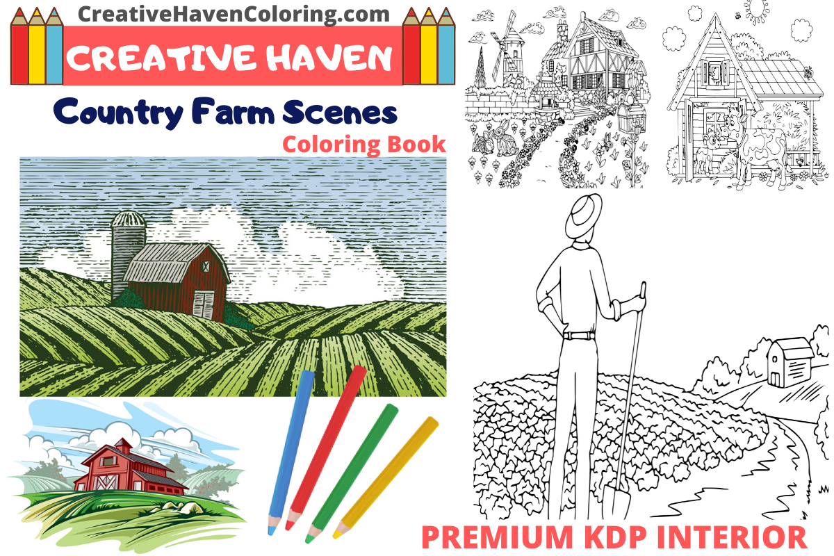 Farm Coloring Book Adults - Farm Coloring Book Adults