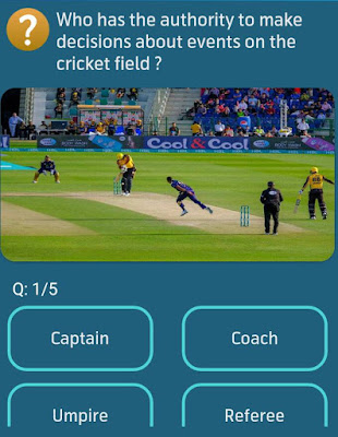 Who has the authority to make decisions about events on the cricket field?
