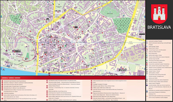 Mapa - Bratislava pamiatky