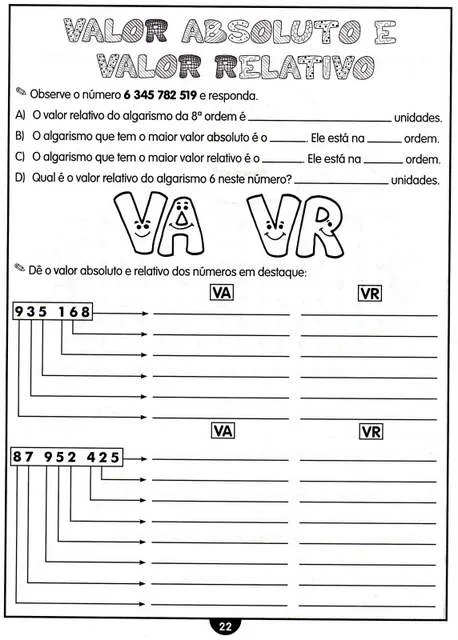 atividades de matematica para o 4 ano