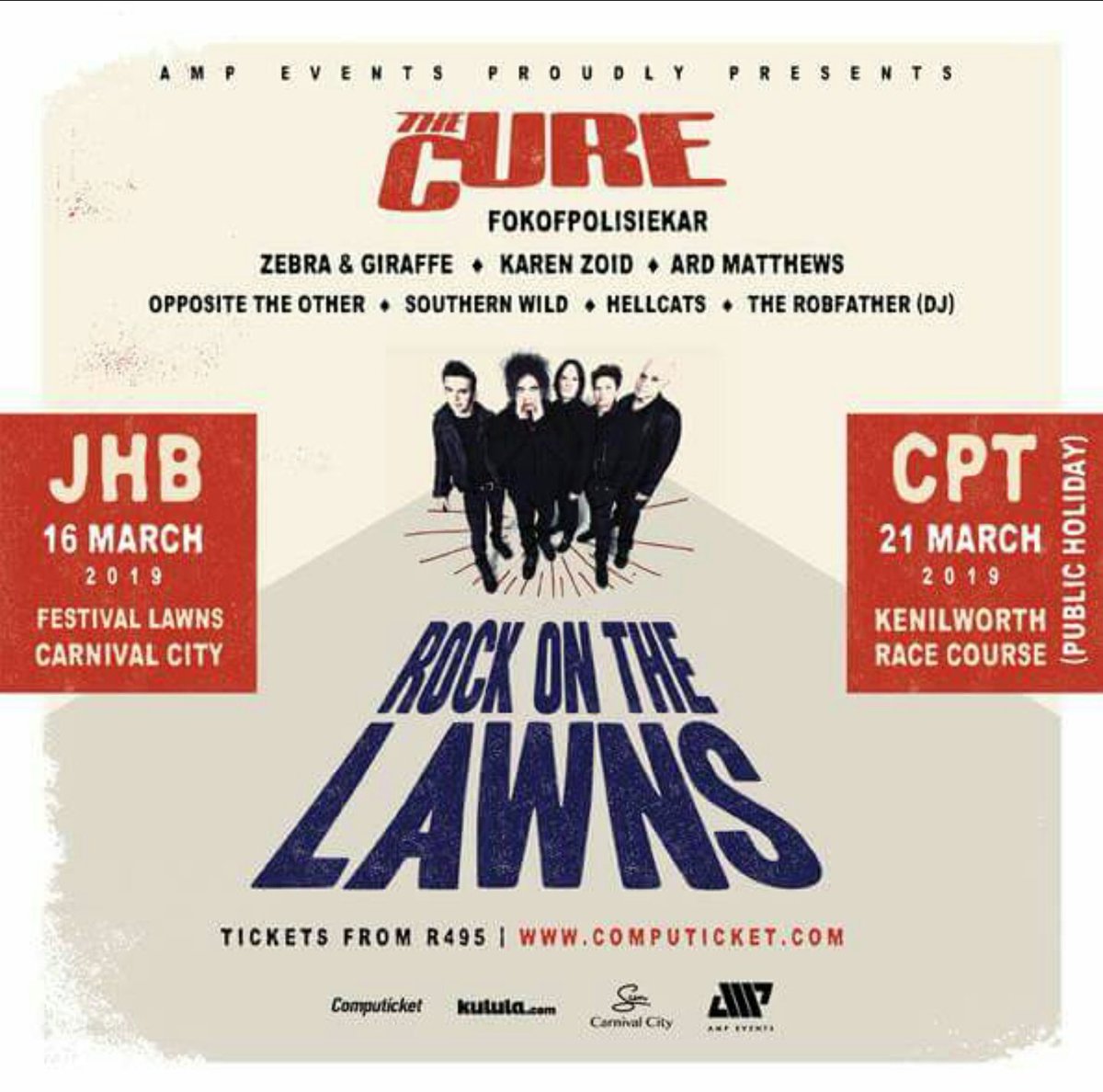 Chain Of Flowers The Cure play 2 shows in South Africa in March