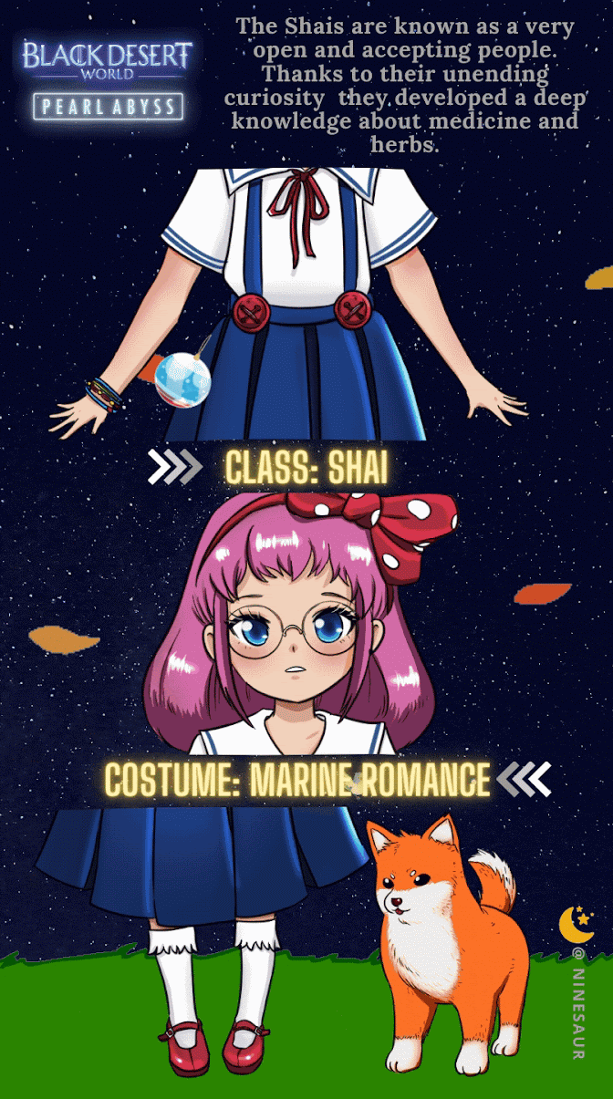 NINESAUR BLACK DESERT ONLINE SHAI MARINE ROMANCE 🌿