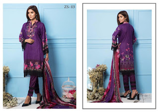 Original lawn Pakistani Suits | Z.S textile Rang reza lawn vol 3