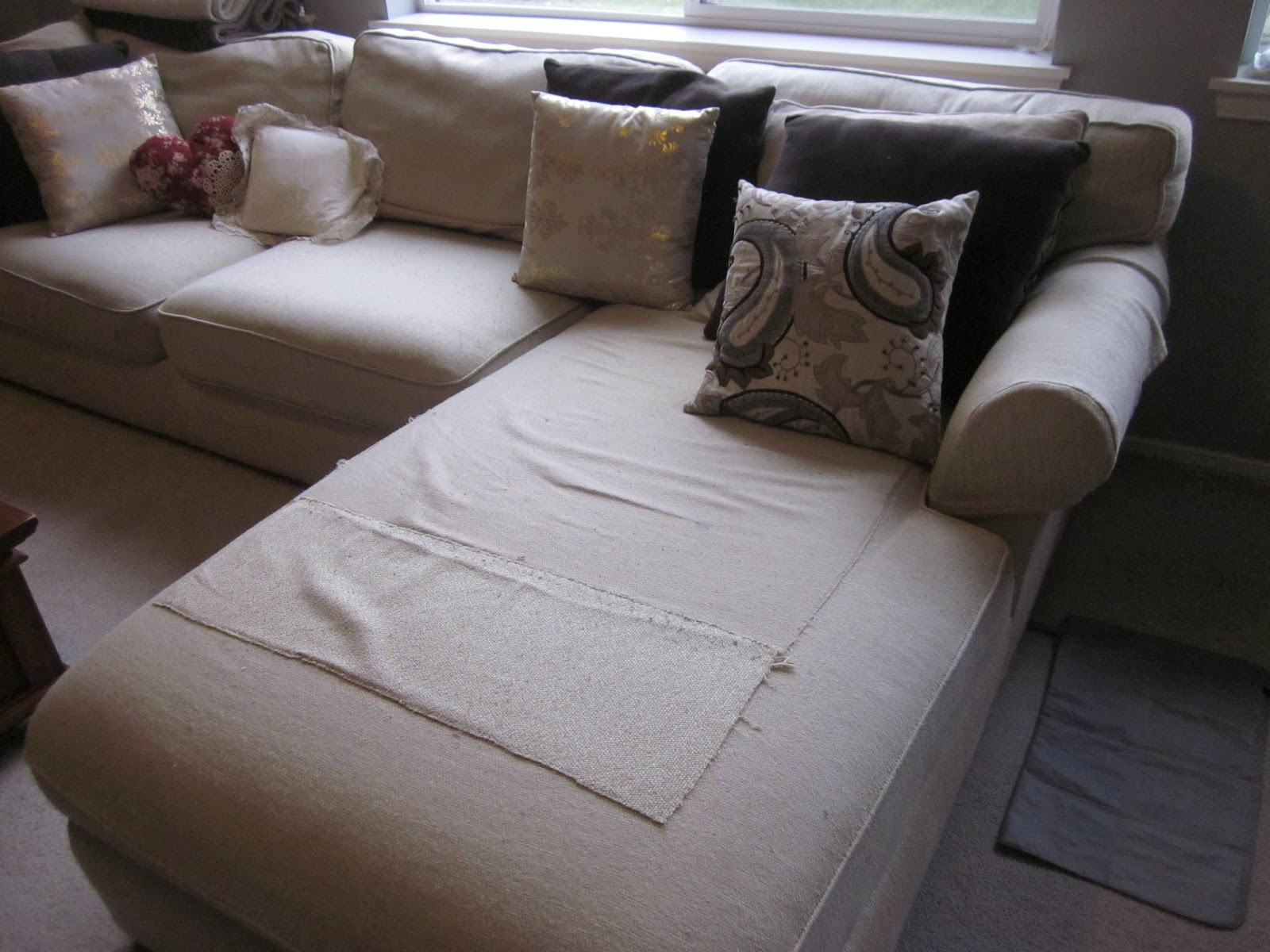 Queen B Creates DIY Sectional Slipcover