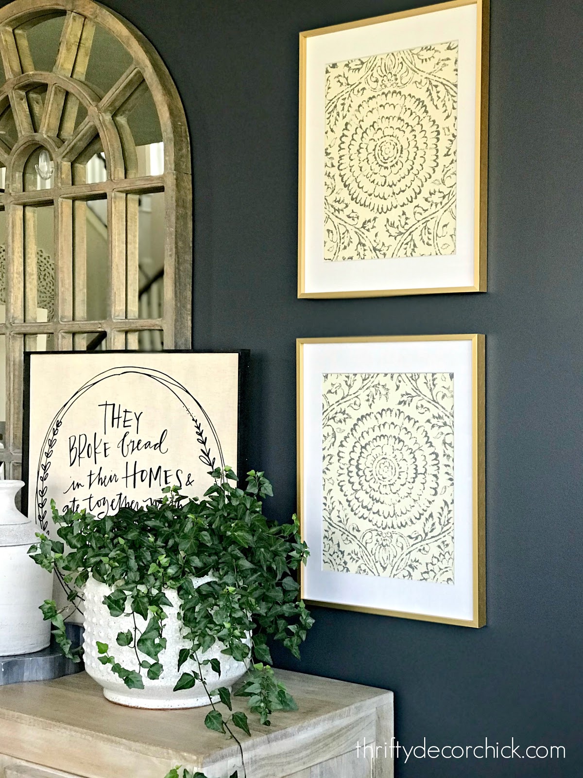 Wallpaper in frames