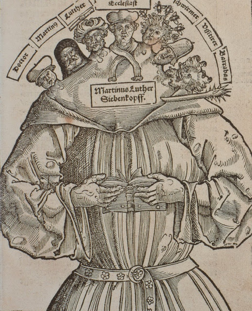 Иоанн Кохлеус. Семь голов Мартина Лютера. Лейпциг, 1529
