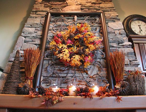 Decorate with leaves and branches