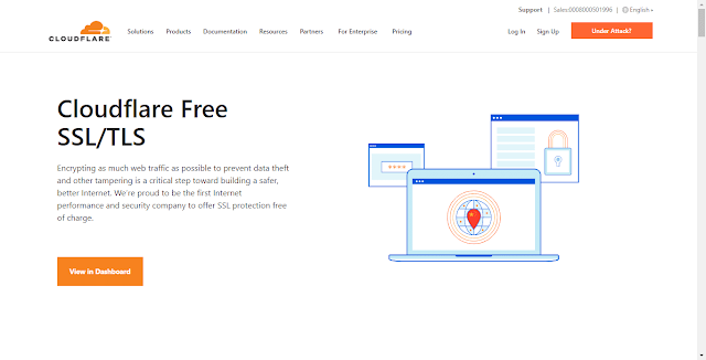 Cloudflare Website Homepage Screnshot