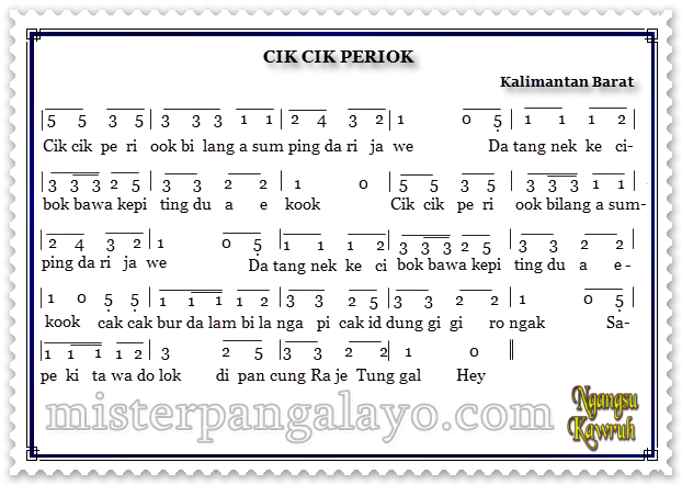 Fakta Menarik Seputar Lagu Cik Cik Periuk Mister Pangalayo Fakta Menarik Seputar Lagu Cik Cik Periuk Mister Pangalayo