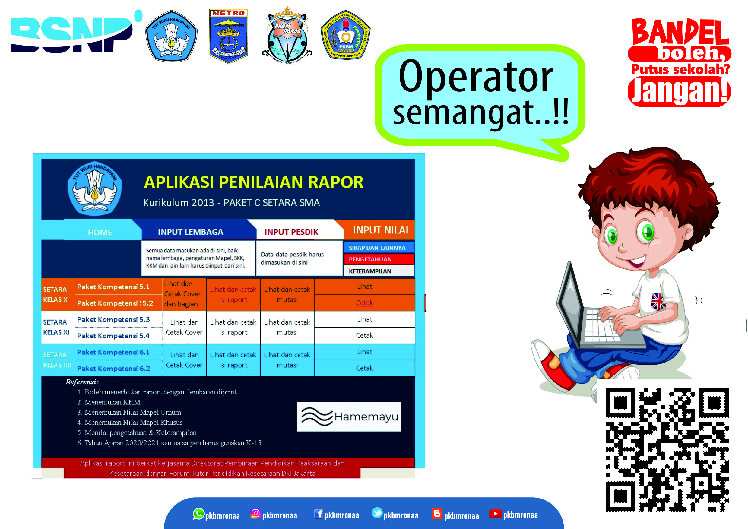 Download Raport K13 untuk PKBM PKBM RONAA™