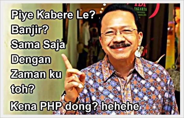 meme foke jakarta banjir kena php lo