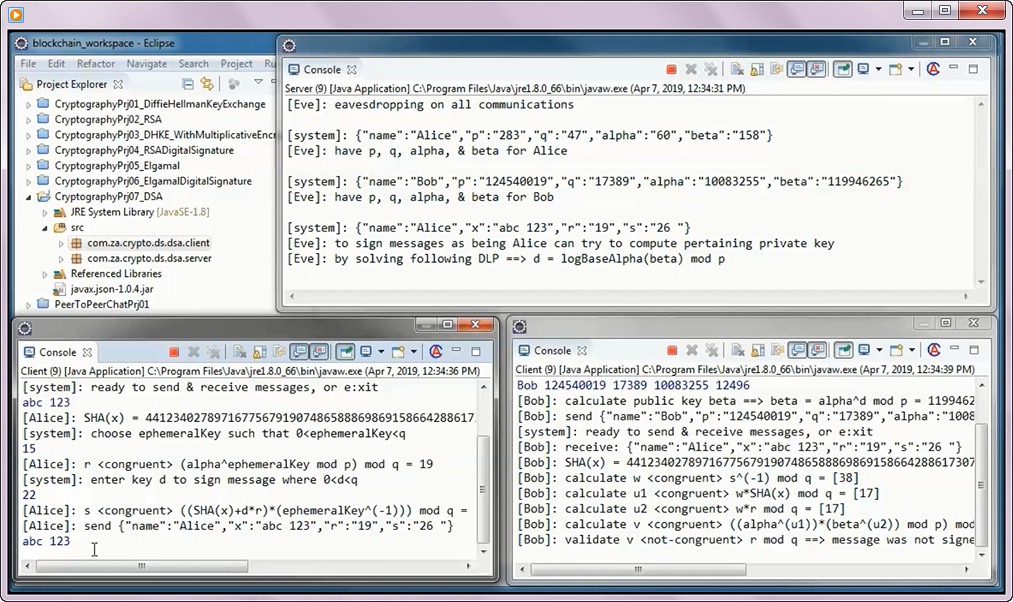 Prototype Project Digital Signature Algorithm (DSA) Public Key