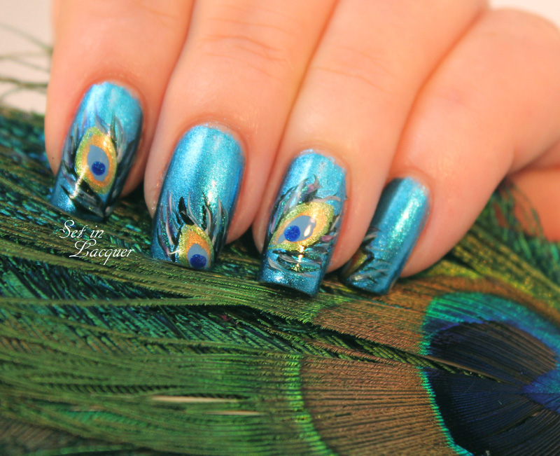 40+ Examples of Feather Nail Art | Art and Design | Nails Ideas