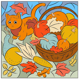 Nicole's Free Coloring Pages: COLOR BY NUMBER * AUTUMN